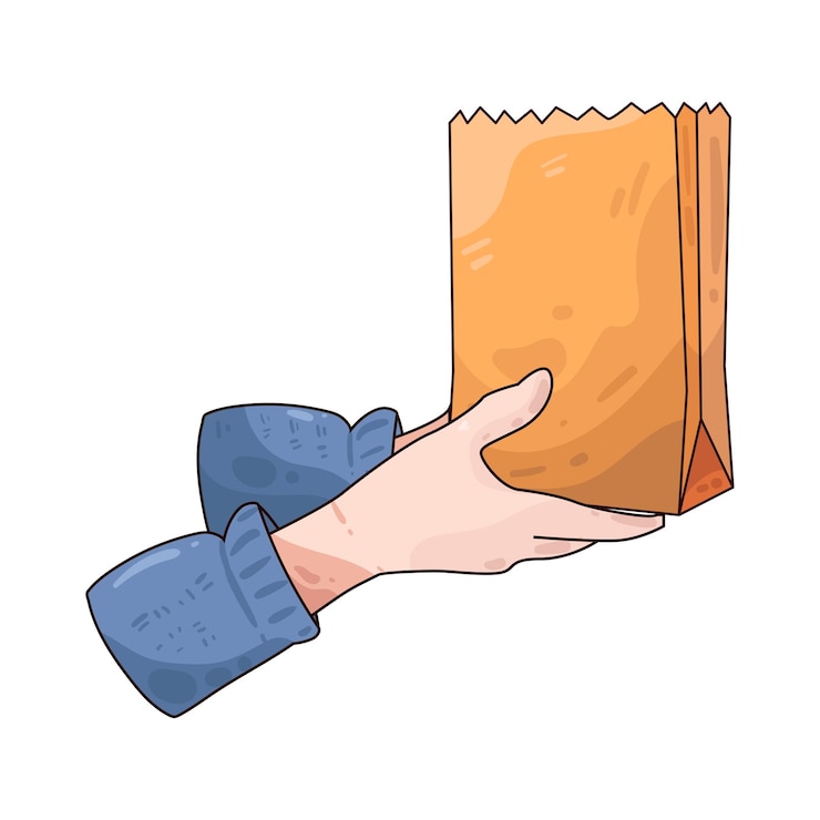 Vector bolsa de papel