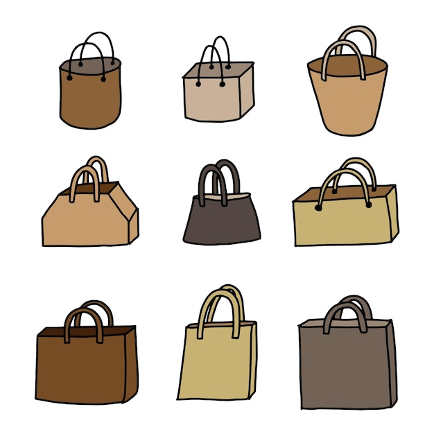bolsa de pintura de vector cesta de bolsa de tole