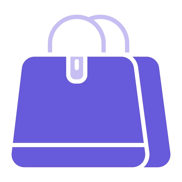 una bolsa púrpura y azul con una correa que dice el logotipo