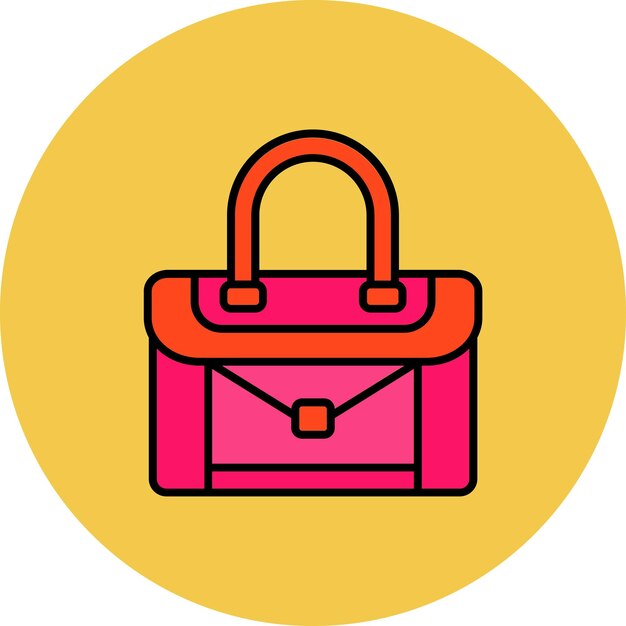 una bolsa roja y naranja con una correa que dice bolso
