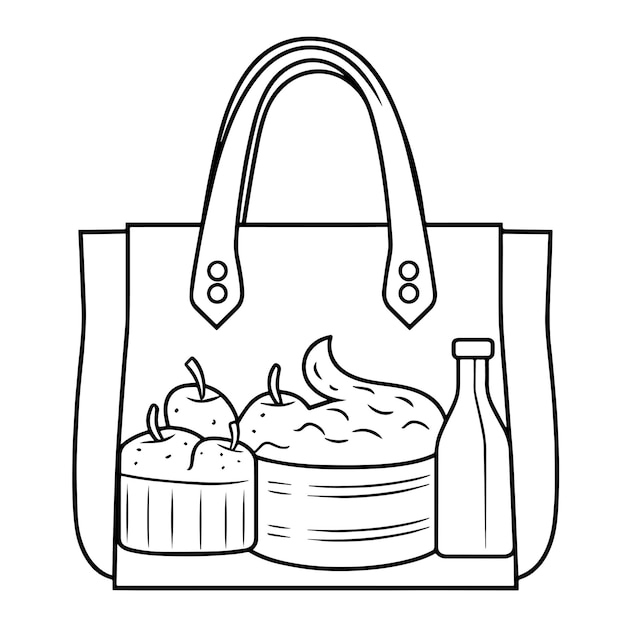 Vector bolsa de ropa de compras con iconos vectoriales perfectos para gráficos ecológicos