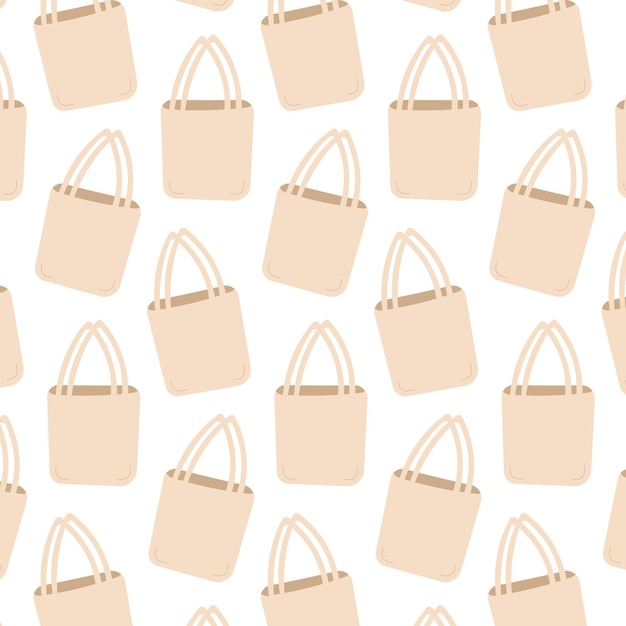 bolsa de tela cero residuos eco sin patrón de plástico ilustración vectorial de fondo