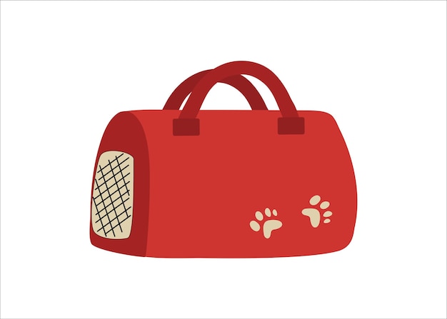 Vector bolsa de transporte para mascotas