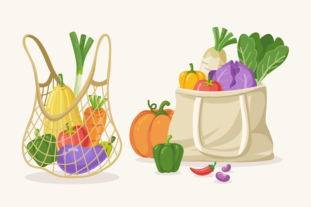 bolsa de verduras