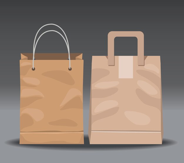 Vector bolsas de la compra eco packs