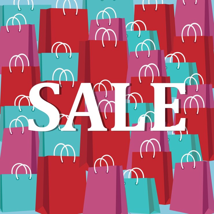 Vector bolsas de compras coloridas