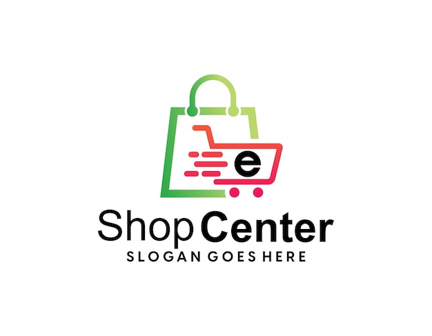 Bolsas de compras o compras de diseño de logotipo
