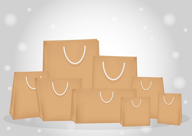unas bolsas de papel marrón