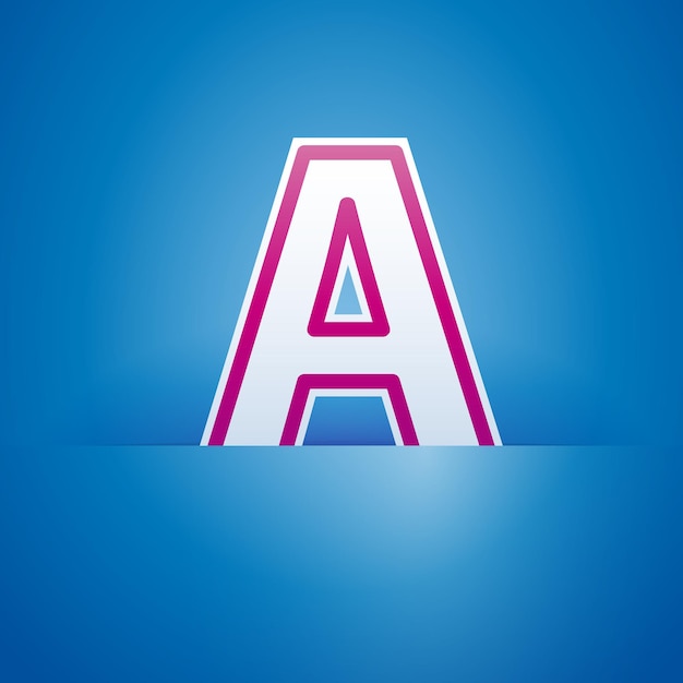 Bolsillo de signo vectorial con la letra A