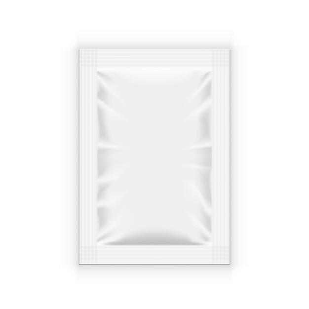 Bolsita transparente en blanco blanco para alimentos médicos o cosméticos