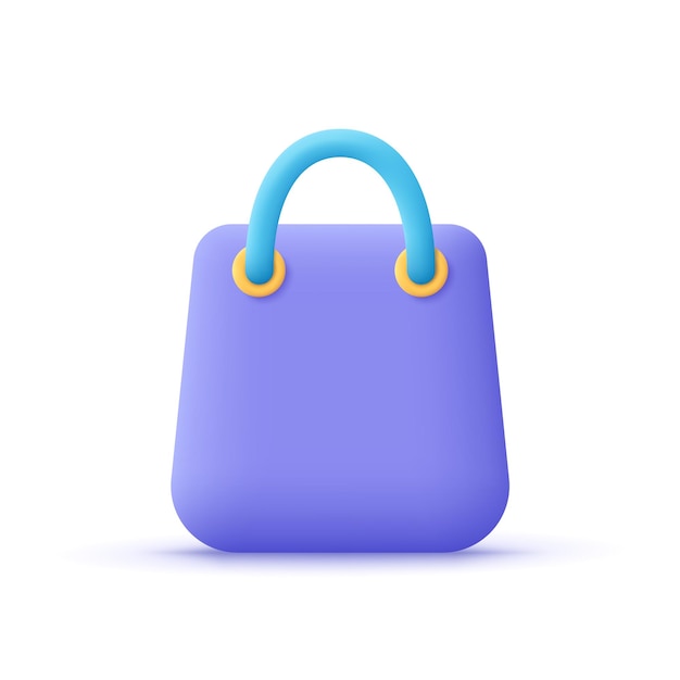 Bolso de compras bolso Venta descuento promoción compras concepto3d vector icono