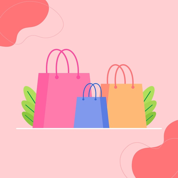 Vector bolso de compras