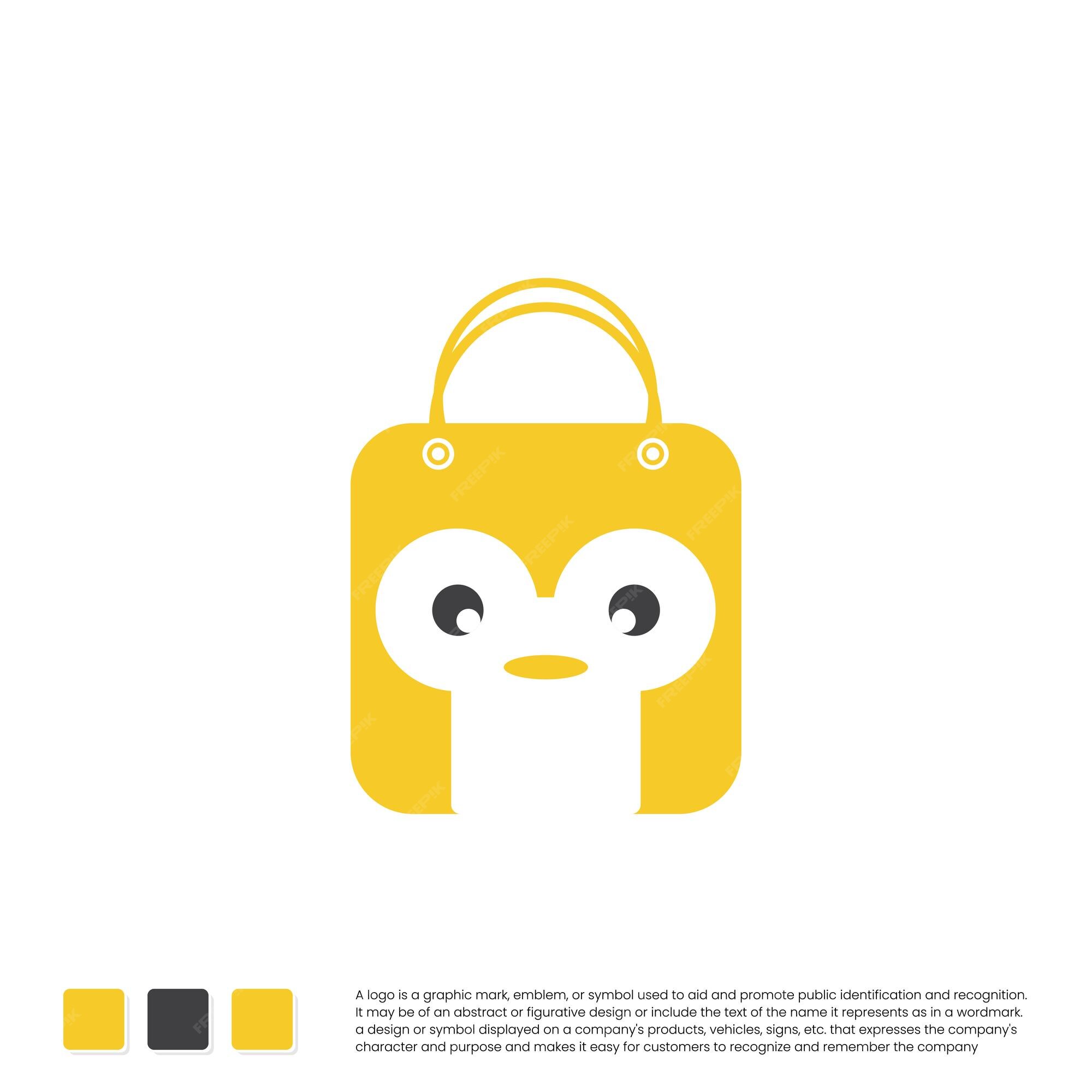 con diseño de logo en forma de mono en color amarillo logo | Vector