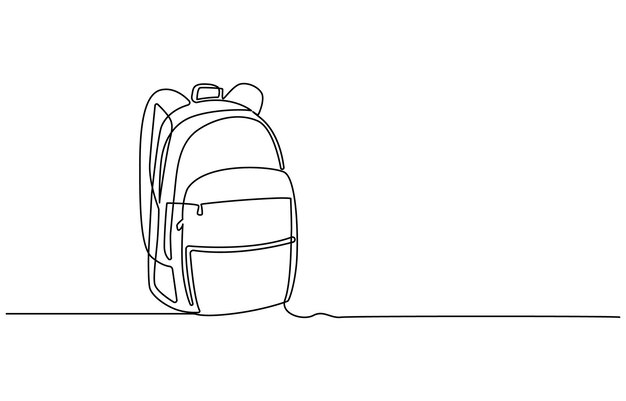 Bolso escolar para estudiante de jardín de infantes Concepto de educación de regreso a la escuela Ilustración vectorial