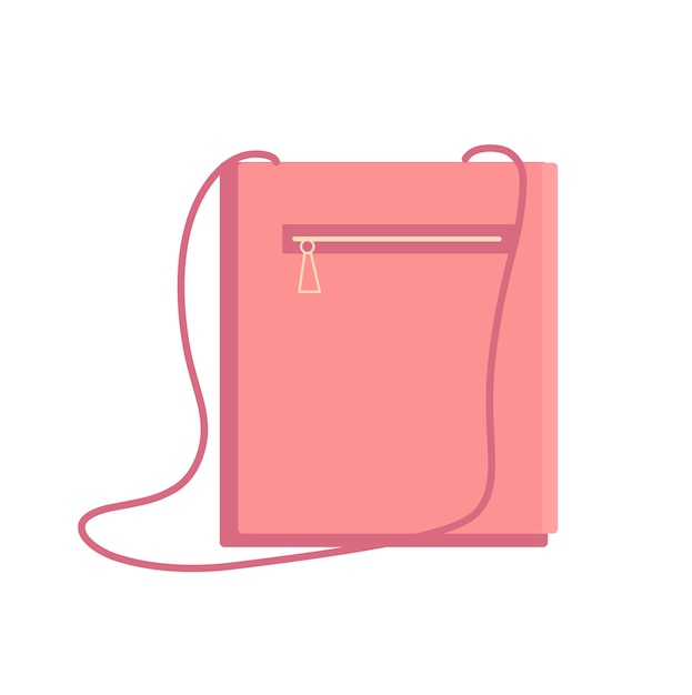 Vector bolso de mano concept women pequeño clutch rosa con asa fina