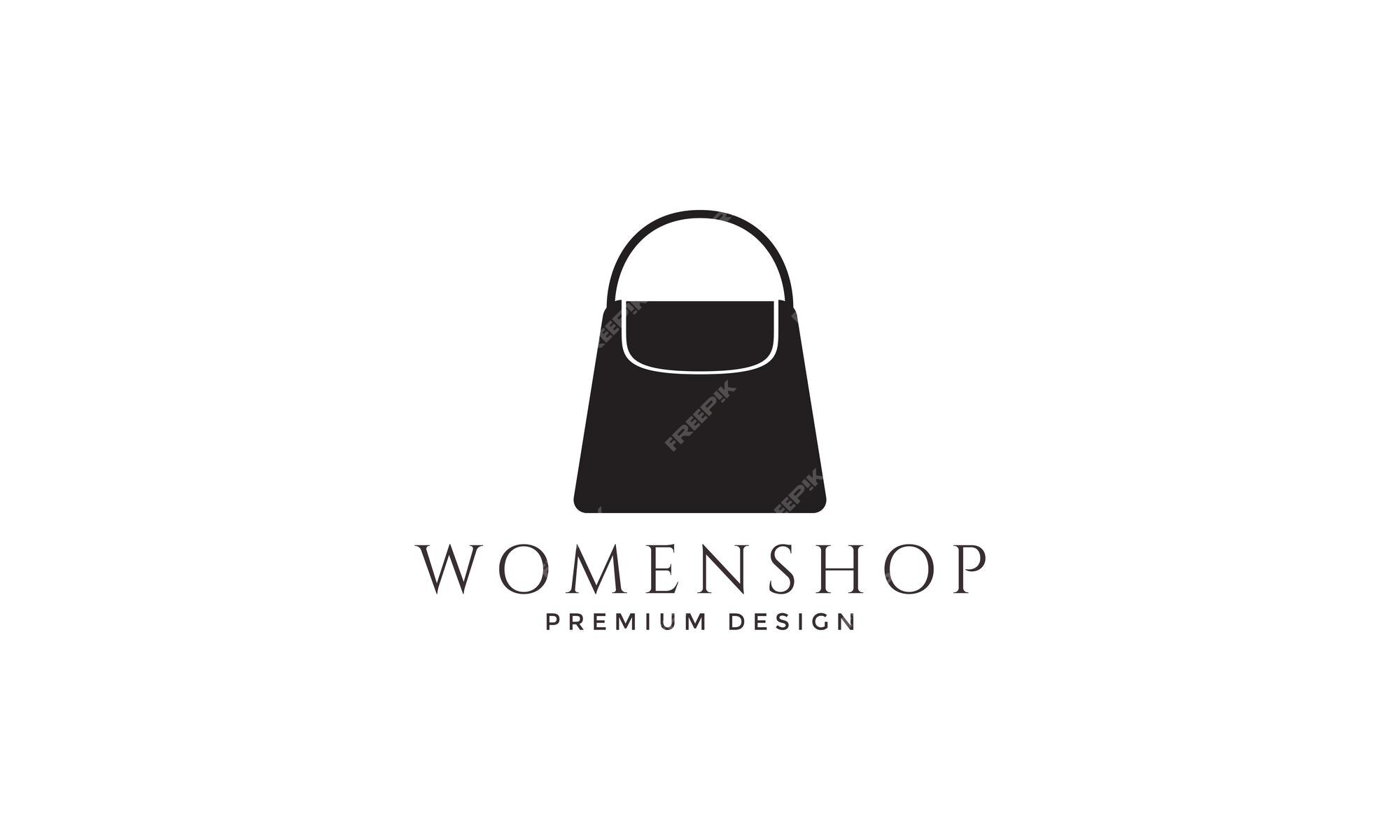 Revolucionario Chelín espacio Bolso de mujer moda silueta logotipo símbolo icono vector gráfico diseño  ilustración | Vector Premium