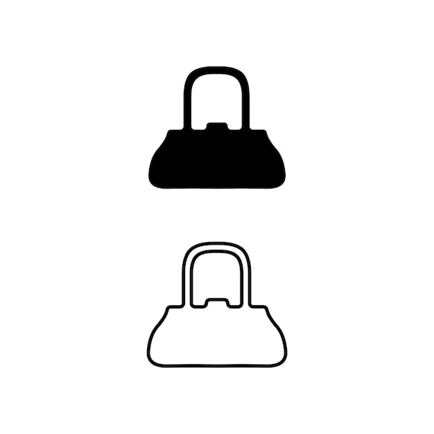 Bolso de portátil para mujeres con icono vectorial aislado sobre fondo blanco