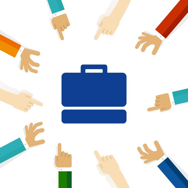 Vector bolso de trabajo accesorio de oficina bolso de mano equipo de trabajador símbolo de la carrera