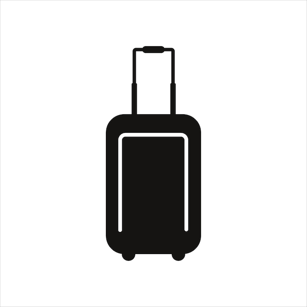 Bolso de viaje con icono vectorial