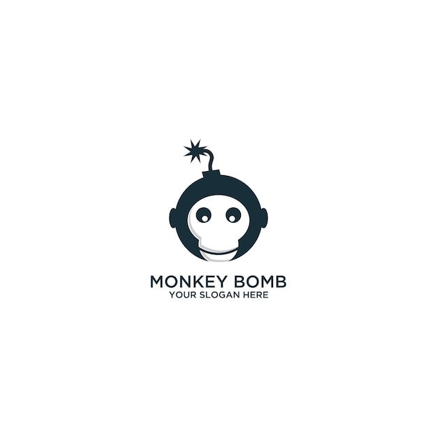 bomba combinación mono inspiración logo