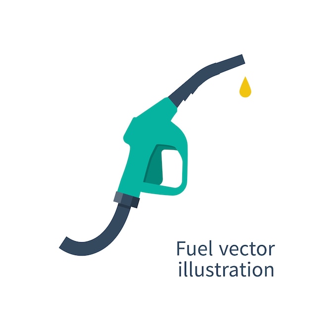 Bomba de combustible Señal de gasolinera Señal de gasolinera Boquilla de bomba de gasolina Fondo de combustible Diseño plano de ilustración vectorial Bomba de gasolina con gota Icono de bomba de combustible