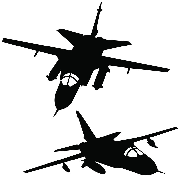 Vector bombardero ariplane silueta vector diseño