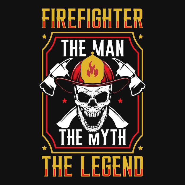 Bombero el hombre el mito la leyenda diseño de camiseta con gráficos