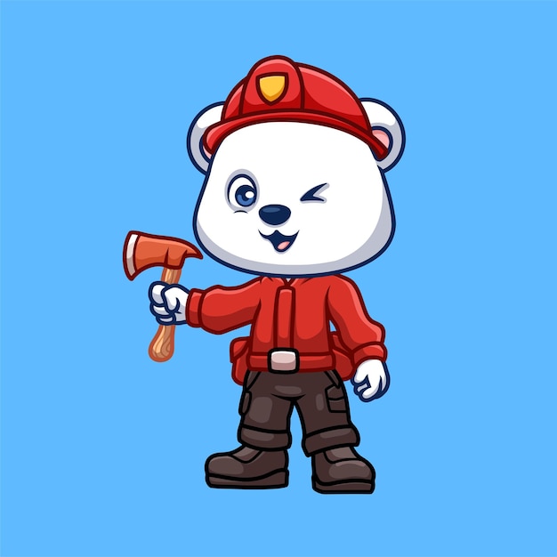 El bombero y el oso polar son dibujos animados.