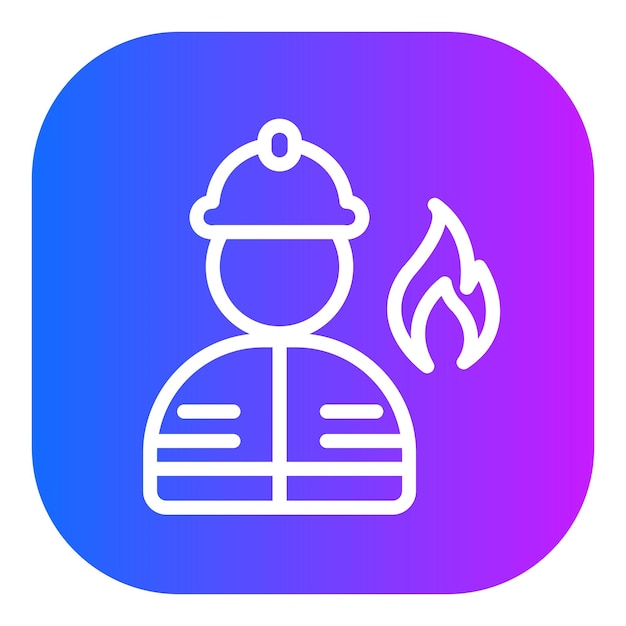 bombero, vector, ilustración