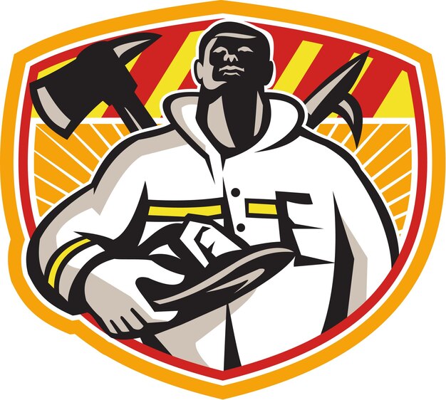 Bomberos y bomberos Hacha, gancho, pico y poste