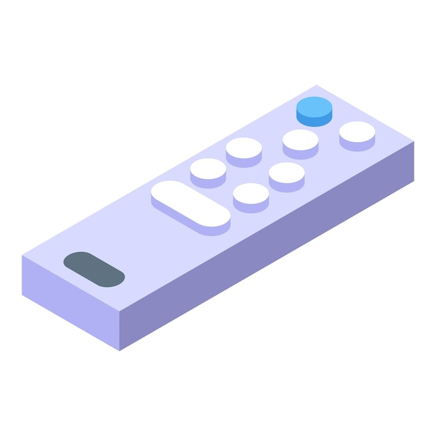 Bombilla de color icono de control remoto vector isométrico Lámpara luz Educación creativa