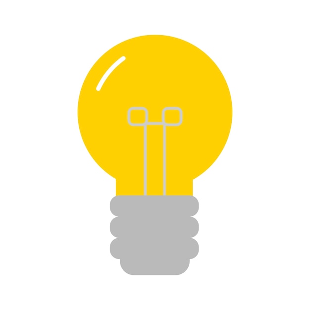 La bombilla está llena de ideas y pensamiento creativo, pensamiento analítico para procesar el icono de la bombilla, las ideas vectoriales, la ilustración del símbolo.