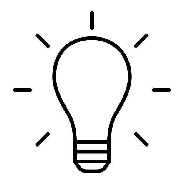 Bombilla signo símbolo vector glifo color icono