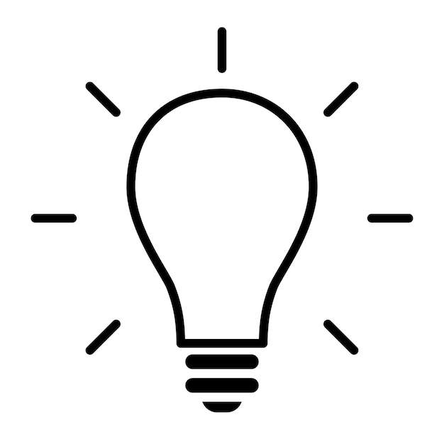 Bombilla signo símbolo vector glifo color icono