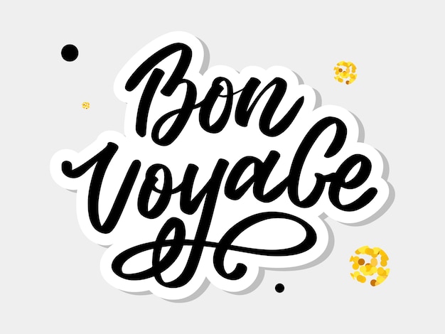 Bon voyage hand lettering caligrafía viajes