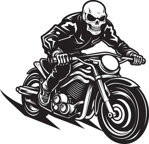 Bones Asphalt Los motociclistas esqueléticos Viajes emocionantes Velocidad esquelética Crucero con el Sk