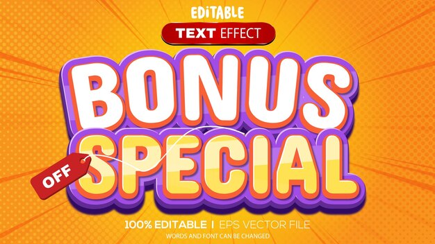 Bonificación especial de efecto de texto 3D