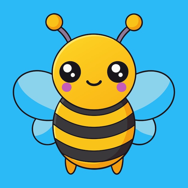 La bonita abeja de dibujos animados