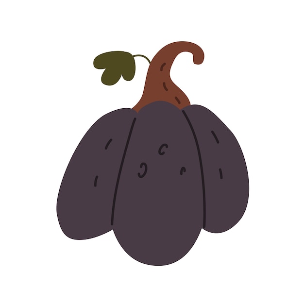 una bonita calabaza de otoño ilustración vectorial de la calabaza