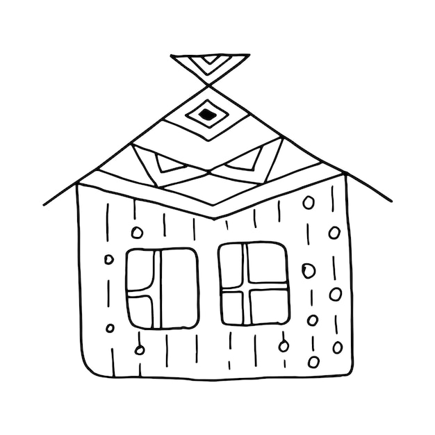 Bonita casa dibujar un vector manualmente