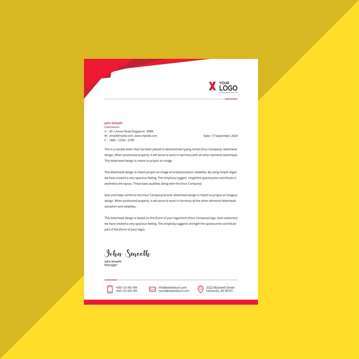 bonita plantilla de diseño de membrete corporativo
