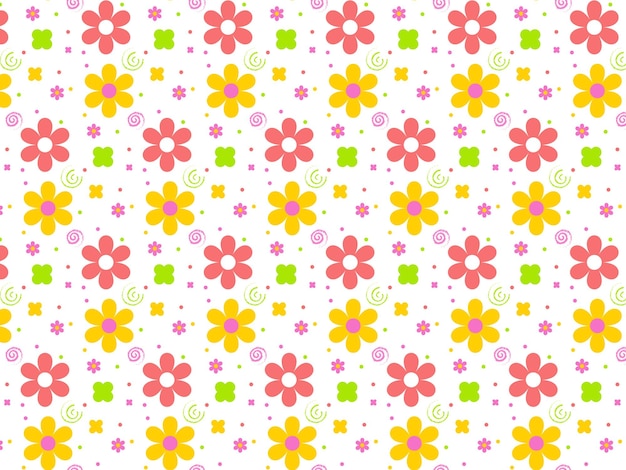 Vector bonita primavera de verano floral flor patrón sin costuras