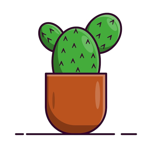 Bonito cactus en una maceta