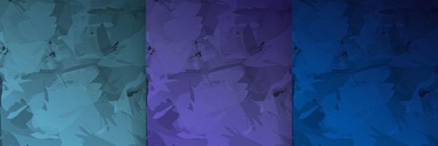 Vector bonito conjunto de fondo de patrón abstracto de tres