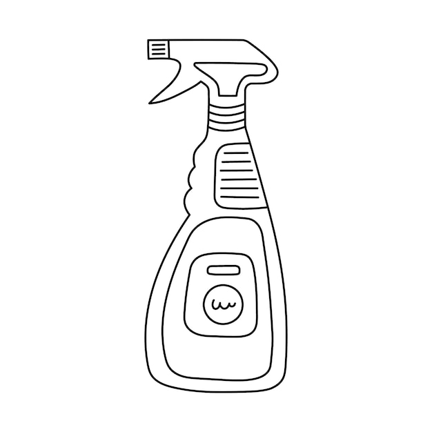 Bonito contorno de limpieza botella de spray para limpiar cocina baño dispensador con una boquilla de pulverización