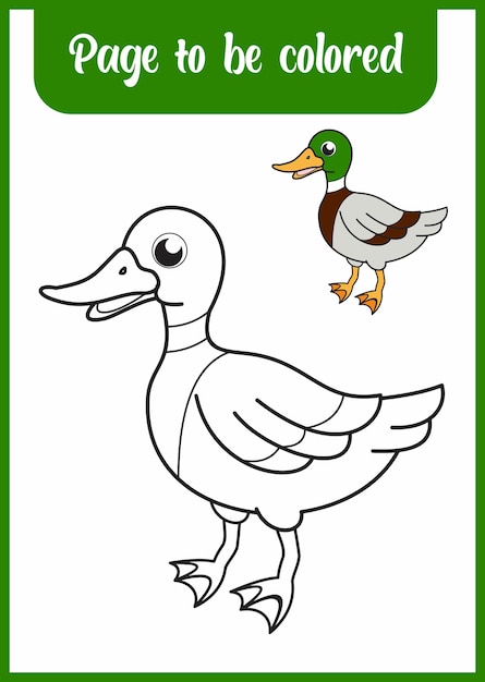 Bonito diseño de pato para niños.