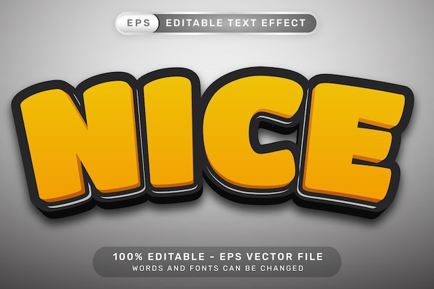 bonito efecto de texto 3d y efecto de texto editable
