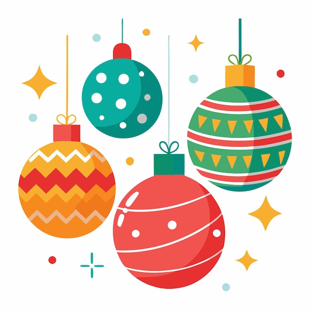 un bonito matrimonio elemento de navidad adornos de arte