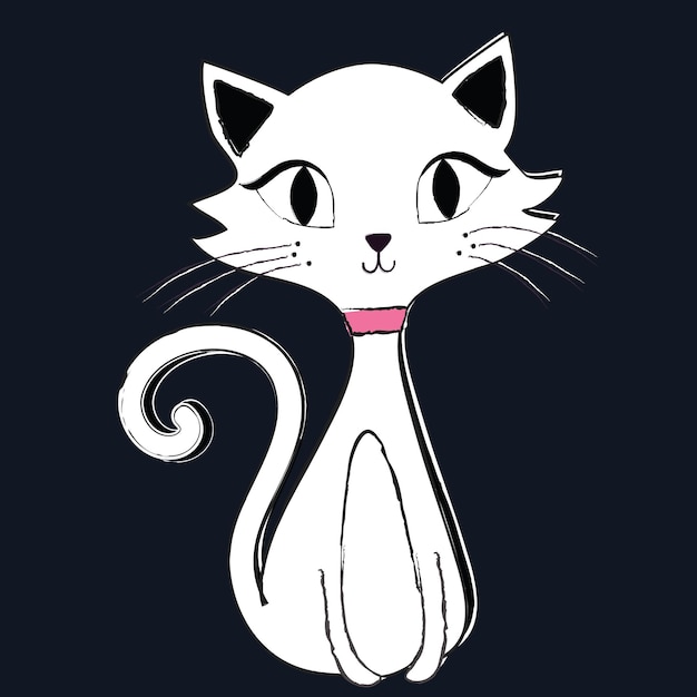 Bonito patrón de gato bebé. Encantador arte infantil para tarjeta, invitación, arte de pared, fiesta de niña. textiles