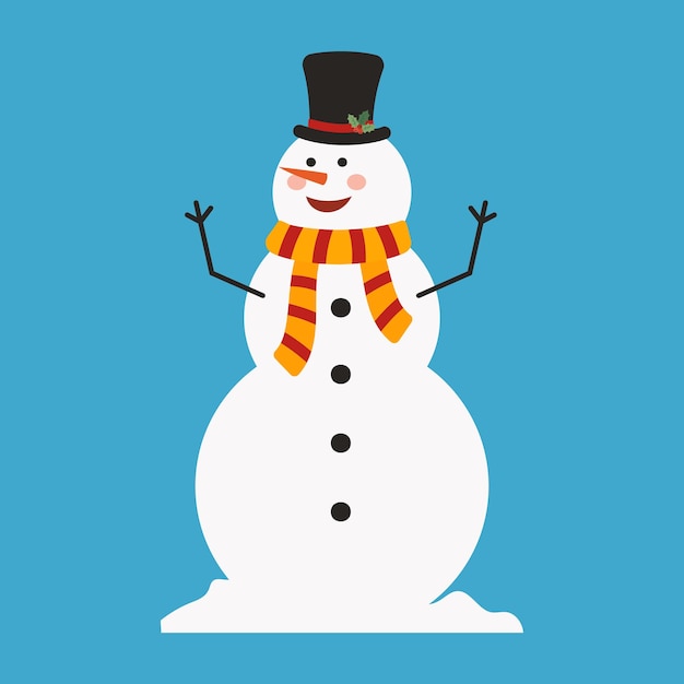 Bonitos muñecos de nieve con decoraciones de invierno y vacaciones de Navidad y Feliz Año Nuevo